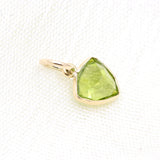 14k Yellow Gold Natural Peridot Gemstone Pendant