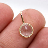 14k Yellow Gold Natural Green Amethyst Gemstone Pendant