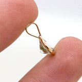 14k Yellow Gold Natural Green Amethyst Gemstone Pendant