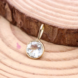 14k Yellow Gold Natural Green Amethyst Gemstone Pendant