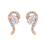 Designer Cubic Zircon 925 Sterling Silver Drop Earring