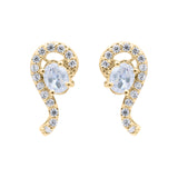 Designer Cubic Zircon 925 Sterling Silver Drop Earring