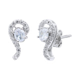 Designer Cubic Zircon 925 Sterling Silver Drop Earring