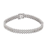 18k White Gold Real Diamond Bracelet For Women