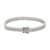 18k White Gold Real Diamond Bracelet For Women