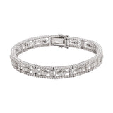 Unique Designer Natural Diamond 18K White Gold Bracelet