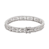 Unique Designer Natural Diamond 18K White Gold Bracelet