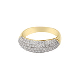 Luxurious Natural Diamond 18k Yellow Gold Engegement Unisex Ring
