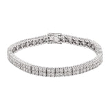 Luxurious Natural Diamond 18K White Gold Bracelet For Women
