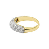 Luxurious Natural Diamond 18k Yellow Gold Engegement Unisex Ring