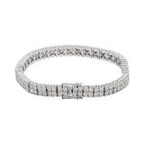 Luxurious Natural Diamond 18K White Gold Bracelet For Women