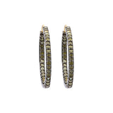 Precious Diamond 925 Sterling Silver Gold Plated Hoop Earrings
