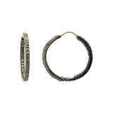 Precious Diamond 925 Sterling Silver Gold Plated Hoop Earrings