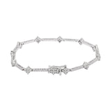 Gorgeous Natural Diamond 18K White Gold Bracelet