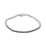 Designer Natural Blue Diamond Bracelet For Womens In 18K White Gold