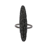 Designer Black Diamond 925 Sterling Silver Black Rhodium Ring
