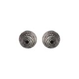 Designer Round Shaped Diamond 925 Sterling Silver Stud Earring
