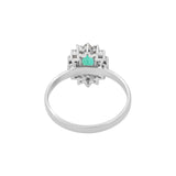 Natural Oval Cut Emerald Gemstone and Diamond 18k Yellow Gold Antique Ring For Womens