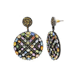 Designer Multi Sapphire Gemstone 925 Streling Silver Dangle Drop Earring