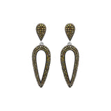 Elegant Yellow Diamond 925 Silver Gold Plated Earring