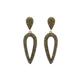 Elegant Yellow Diamond 925 Silver Gold Plated Earring