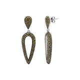 Elegant Yellow Diamond 925 Silver Gold Plated Earring