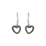 Designer Heart Shaped Diamond 925 Sterling Silver Gold Plated Earring