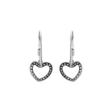Designer Heart Shaped Diamond 925 Sterling Silver Gold Plated Earring