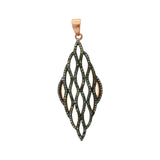 Designer Green Diamond Earring Pendant Silver Gold Plated Set