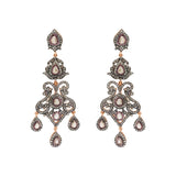 Precious Polki Diamond 925 Sterling Silver Partiwear Jumka Earrings