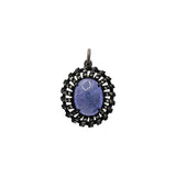 Natural Tanzanite and Diamond Earring Pendant 925 Silver Gold Plated Set