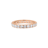 Natural Cubic Zircon 925 Sterling Silver Gold Plated Band Ring