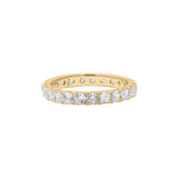 Natural Cubic Zircon 925 Sterling Silver Gold Plated Band Ring
