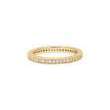 Natural Cubic Zircon 925 Sterling Silver Gold Plated Band Ring