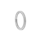 Natural Cubic Zircon 925 Sterling Silver Gold Plated Band Ring