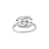 925 Sterling Silver Cubic Zircon Gold Plated Ring for Women