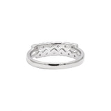 Heart Shaped 925 Sterling Silver Cubic Zircon Gold Plated Band Ring