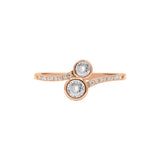 Round Cubic Zircon Gold Plated 925 Silver Designer Ring