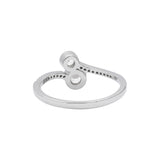 Round Cubic Zircon Gold Plated 925 Silver Designer Ring