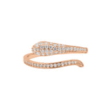 Snake Cubic Zircon Adjustable 925 Silver Gold Plated Designer Ring