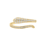 Snake Cubic Zircon Adjustable 925 Silver Gold Plated Designer Ring
