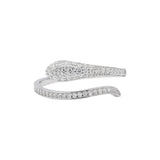 Snake Cubic Zircon Adjustable 925 Silver Gold Plated Designer Ring