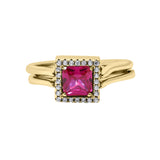 Designer Cubic Zircon Gold Plated 925 Silver Ring