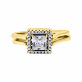 Designer Cubic Zircon Gold Plated 925 Silver Ring