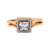 Designer Cubic Zircon Gold Plated 925 Silver Ring