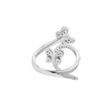 Butterfly Cubic Zircon 925 Silver Gold Plated Adjustable Women Ring