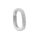 Cubic Zircon 925 Silver Gold Plated Women Ring