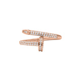 Designer Cubic Zircon 925 Silver Gold Plated Women Ring