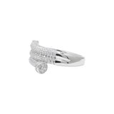 Classic Cubic Zircon 925 Silver Gold Plated Designer Ring