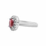 Garnet and Cubic Zircon 925 Gold Plated Silver Ring